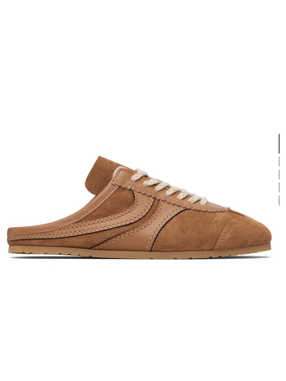 DRIES VAN NOTEN
Tan Suede Sneaker Mule Loafers